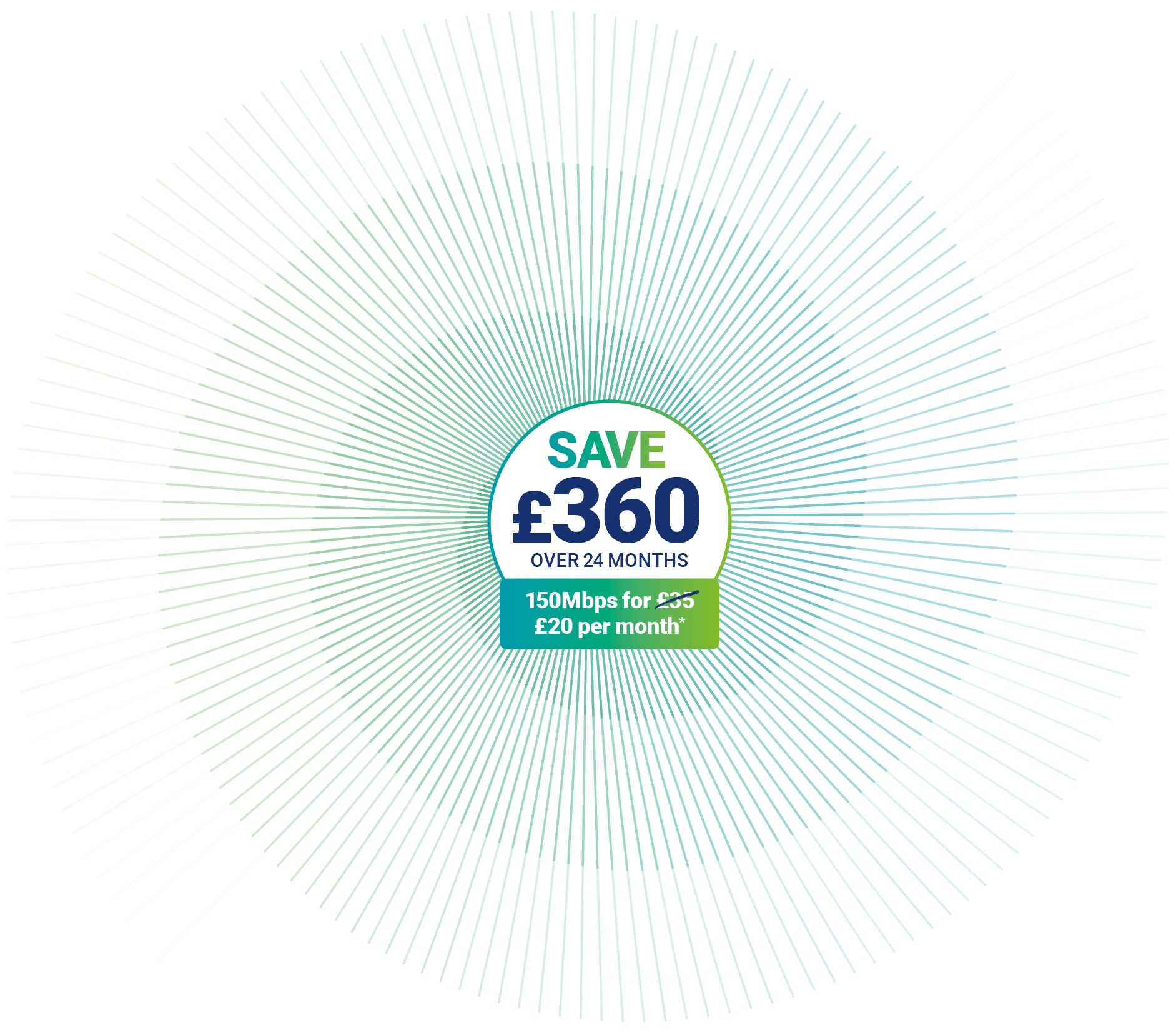 Save £360 on Jurassic Fibre broadband over 24 months with our fixed price.