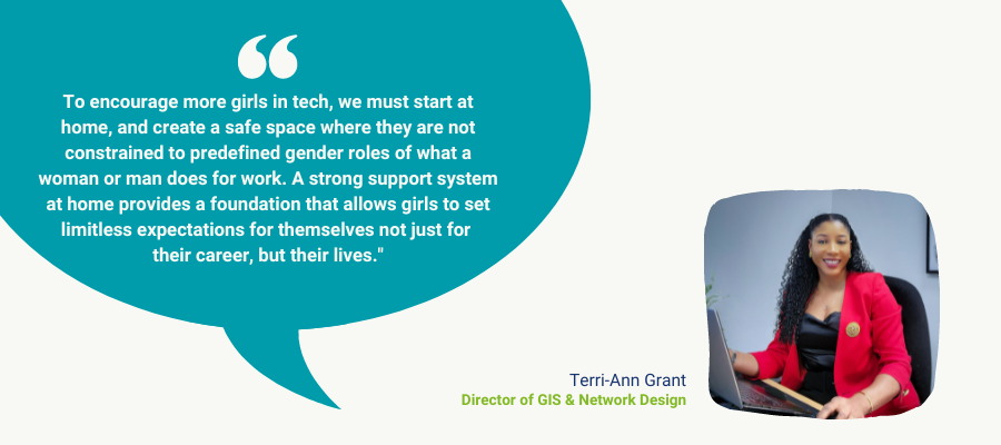 Terri-Ann Grant, Director or GIS & Network Design International Womens Day quote