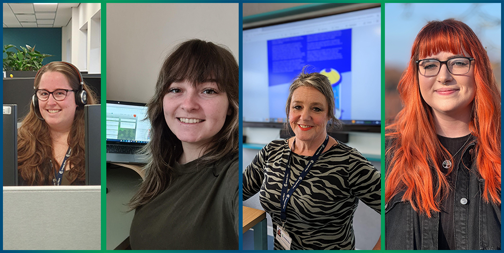 4 Amazing women at Jurassic Fibre. Kayla Goodwin, Lauren Cottle
Liz Hurford and Toni Rowley celebrating international womens day.