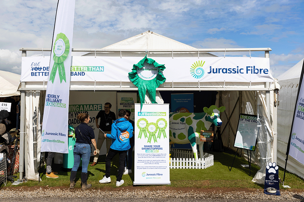 Visit the Devon County Show and see Jurassic Fiber at road 8 stand 291