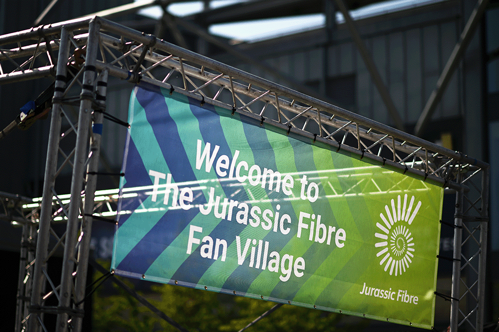 Jurassic Fibre sponsors the fan village at Somerset County Cricket grounds for the Vitality Blast