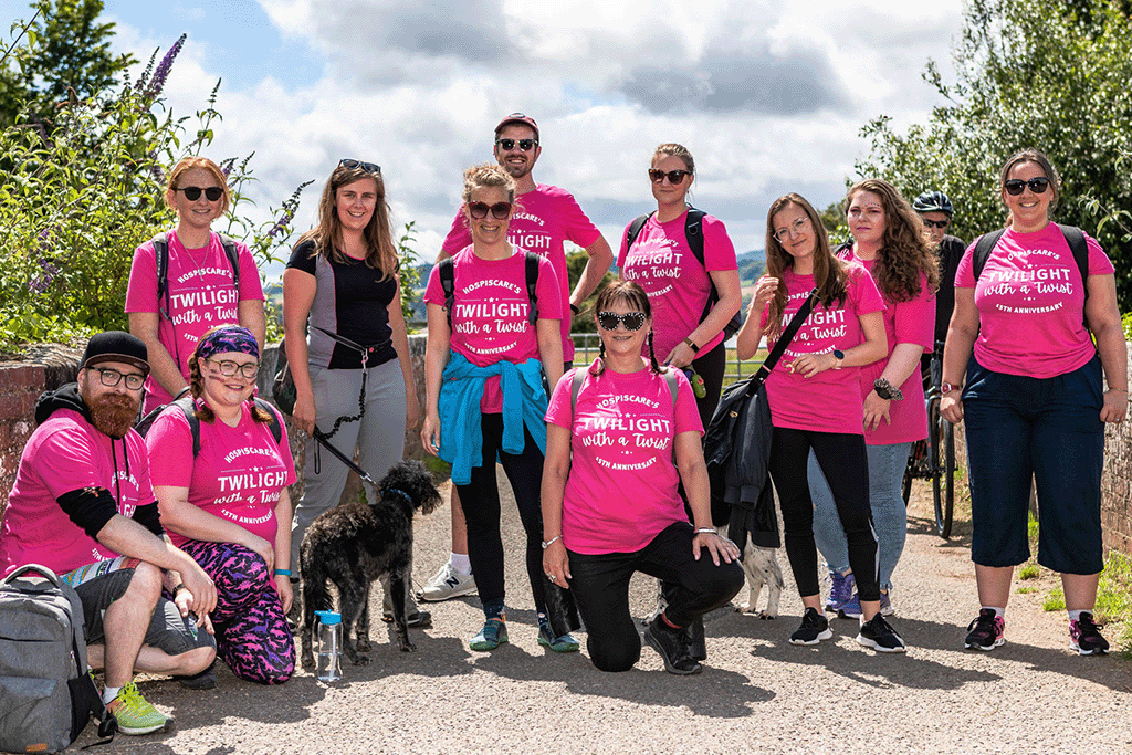 Jurassic Fibre staff on the Hospiscare walk